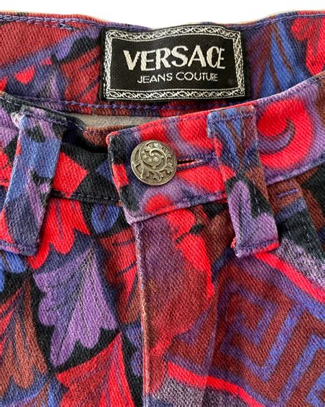 vintage women versace jean couture silk dress pants|Versace Jeans Couture baroque.